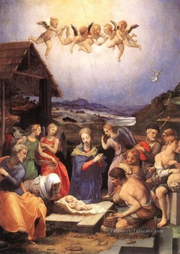 Adoration des bergers Florence Agnolo Bronzino Peinture à l'huile